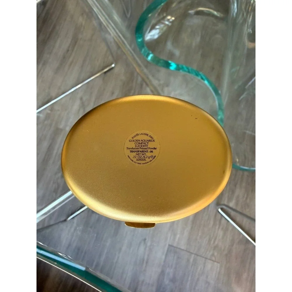 Estee Lauder Golden Aquarius Compact Lucidity Powder Vintage‎ Zodiac Gold